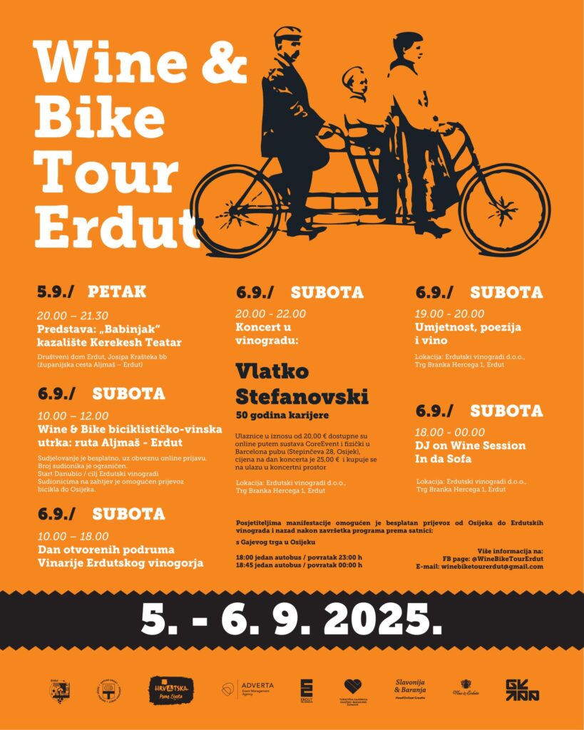 Wine & Bike Tour Erdut 2025 – Koncert Vlatka Stefanovskog